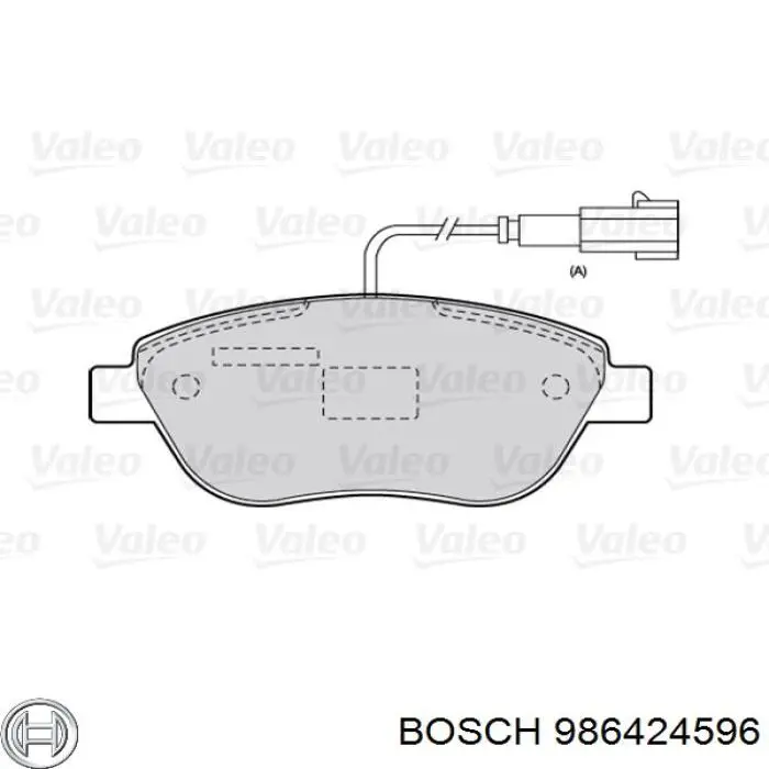 Klocki hamulcowe przednie tarczowe 986424596 Bosch