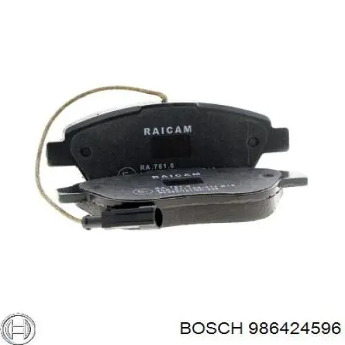 986424596 Bosch Klocki hamulcowe przednie tarczowe