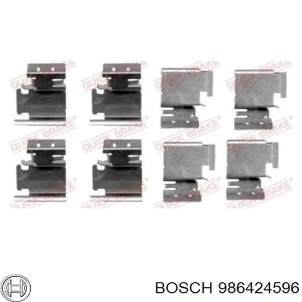 Klocki hamulcowe przednie tarczowe 986424596 Bosch