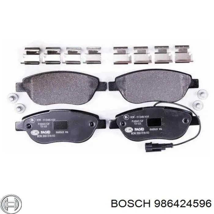 Klocki hamulcowe przednie tarczowe Bosch 986424596 cena, od 28,35 USD