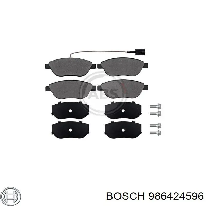 Klocki hamulcowe przednie tarczowe Bosch 986424596 cena, od 28,35 USD