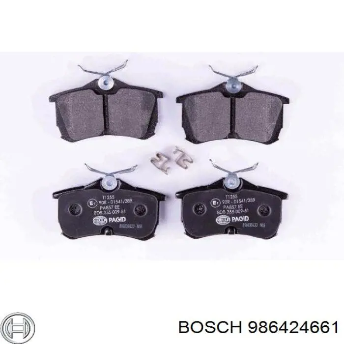 986424661 Bosch Okładziny (klocki) do hamulców tarczowych tylne