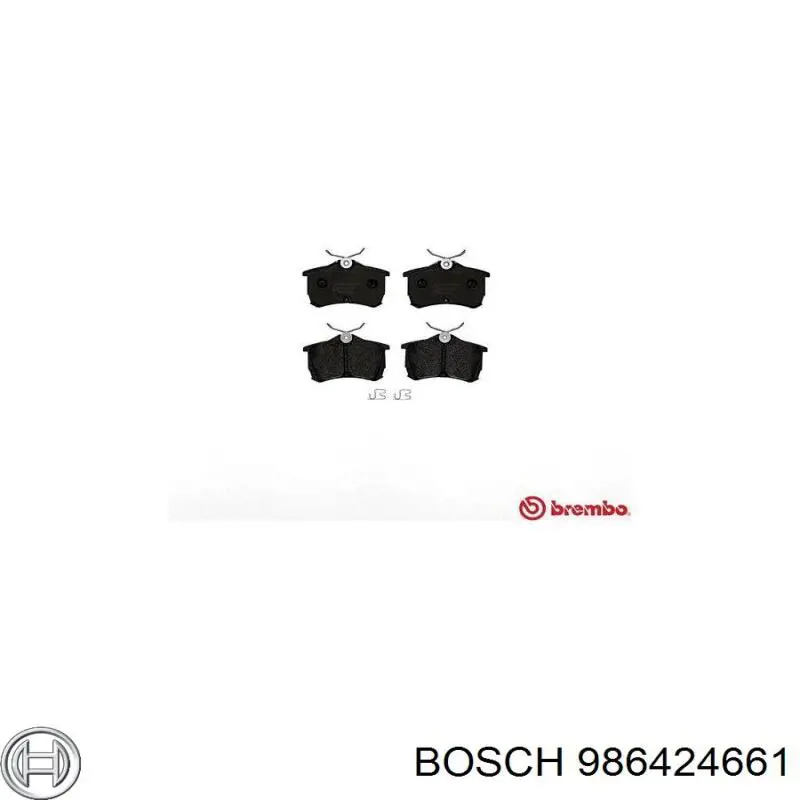 Do koszyka 986424661 Bosch Okładziny (klocki) do hamulców tarczowych tylne