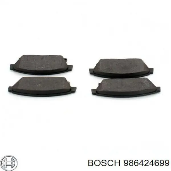 Do koszyka 986424699 Bosch Okładziny (klocki) do hamulców tarczowych tylne