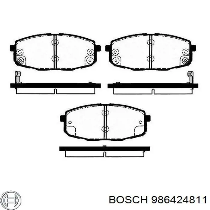 986424811 Bosch Klocki hamulcowe przednie tarczowe