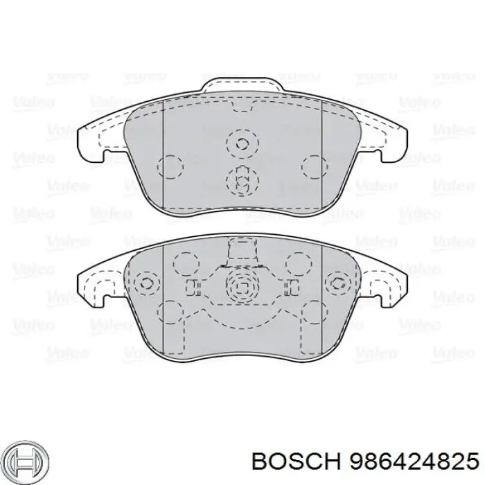 Do koszyka 986424825 Bosch Klocki hamulcowe przednie tarczowe