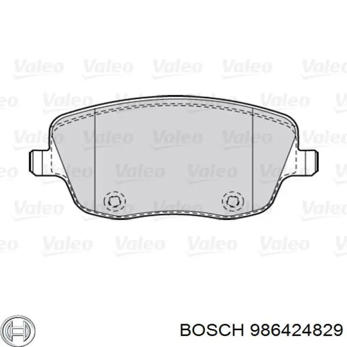 Klocki hamulcowe przednie tarczowe 986424829 Bosch