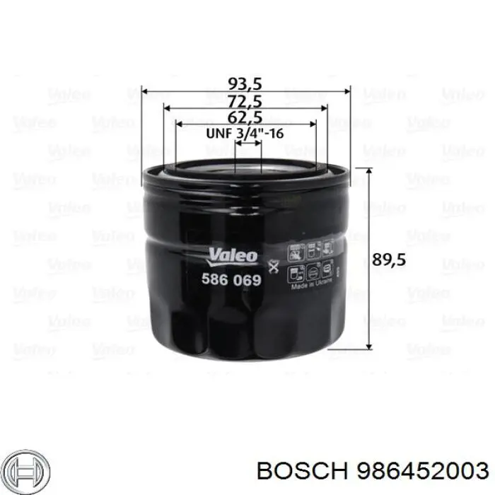 986452003 Bosch filtr oleju