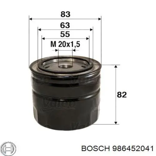 986452041 Bosch Filtr oleju