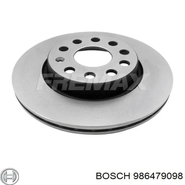 Do koszyka 986479098 Bosch Tarcza hamulcowa przednia