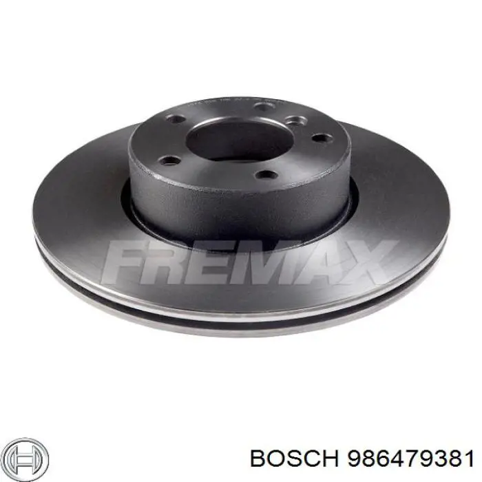 Tarcza hamulcowa przednia 986479381 Bosch