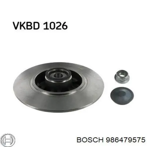 Tarcza hamulcowa tylna 986479575 Bosch