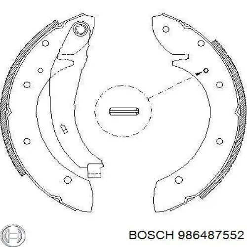 986487552 Bosch klocki hamulcowe tylne bębnowe