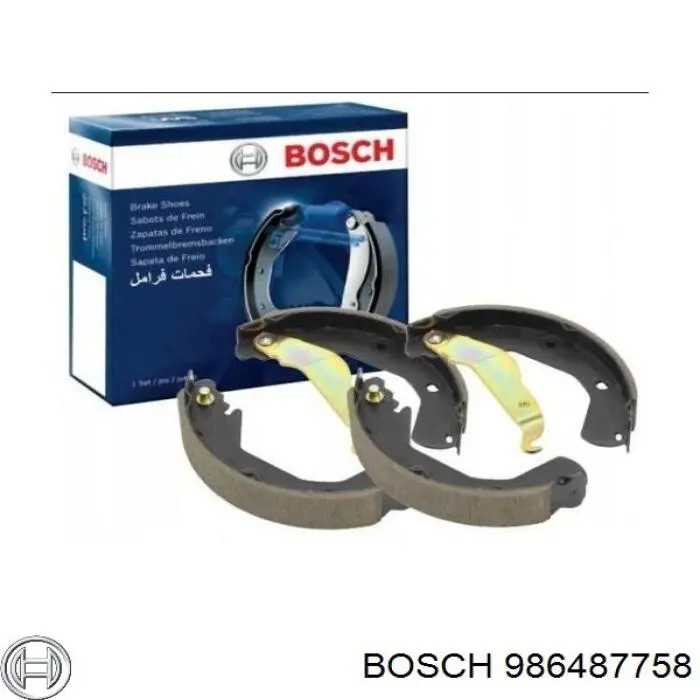 Klocki hamulcowe tylne bębnowe 986487758 Bosch