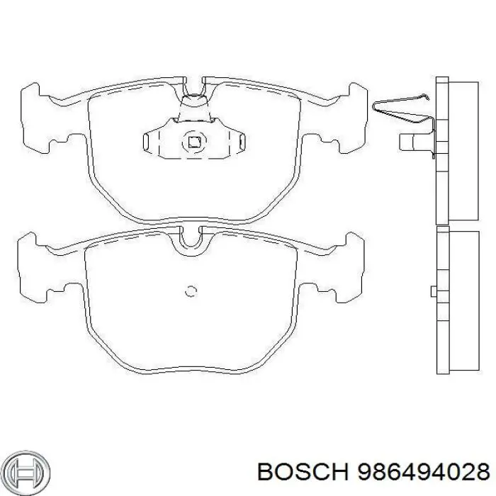 Klocki hamulcowe przednie tarczowe Bosch 986494028 cena, od 30,68 USD
