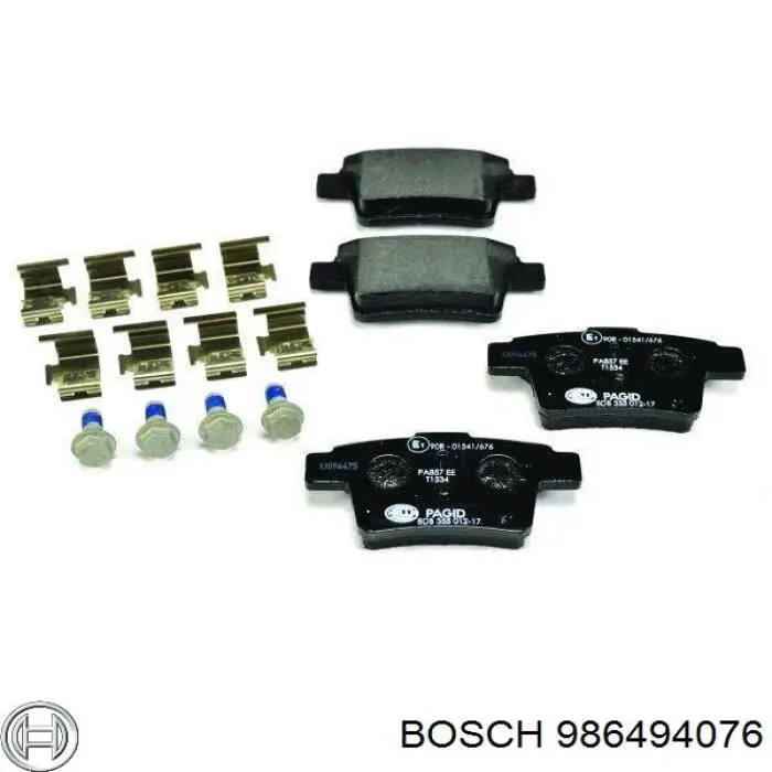 Okładziny (klocki) do hamulców tarczowych tylne 986494076 Bosch