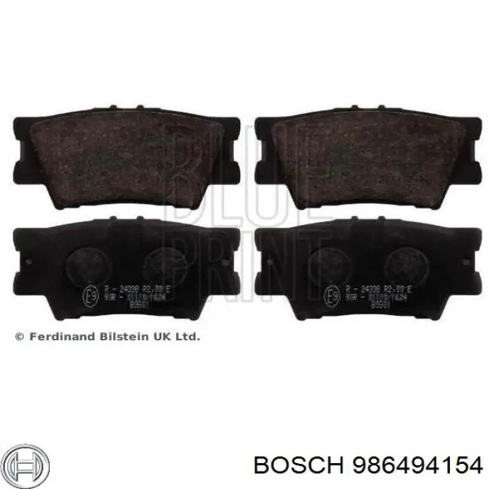 Okładziny (klocki) do hamulców tarczowych tylne Bosch 986494154 cena, od 19,83 USD