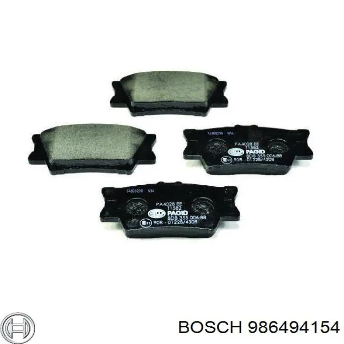 Okładziny (klocki) do hamulców tarczowych tylne Bosch 986494154 cena, od 19,83 USD