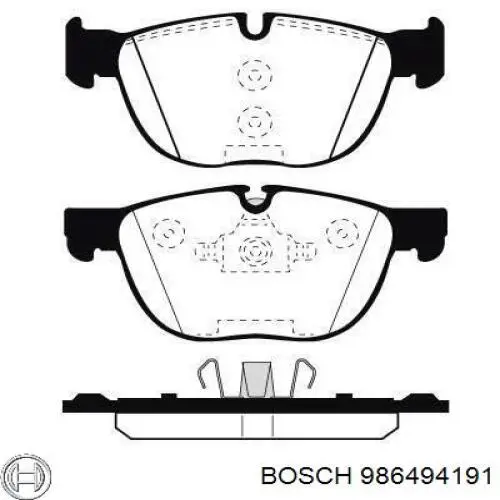 986494191 Bosch Klocki hamulcowe przednie tarczowe