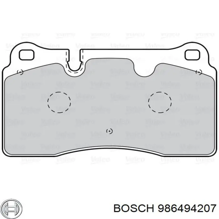 986494207 Bosch Klocki hamulcowe przednie tarczowe