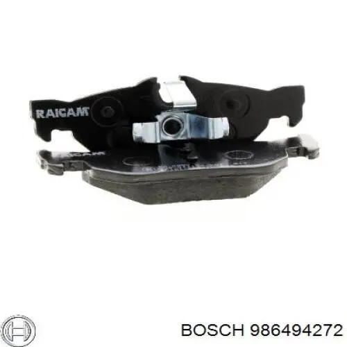986494272 Bosch Okładziny (klocki) do hamulców tarczowych tylne