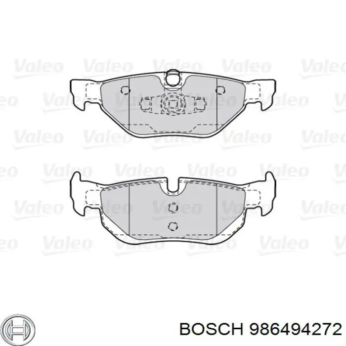 Okładziny (klocki) do hamulców tarczowych tylne Bosch 986494272 cena, od 44,97 USD