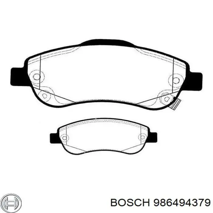 986494379 Bosch Klocki hamulcowe przednie tarczowe