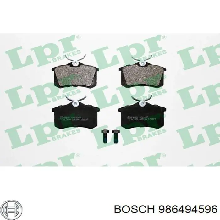 Do koszyka 986494596 Bosch Okładziny (klocki) do hamulców tarczowych tylne