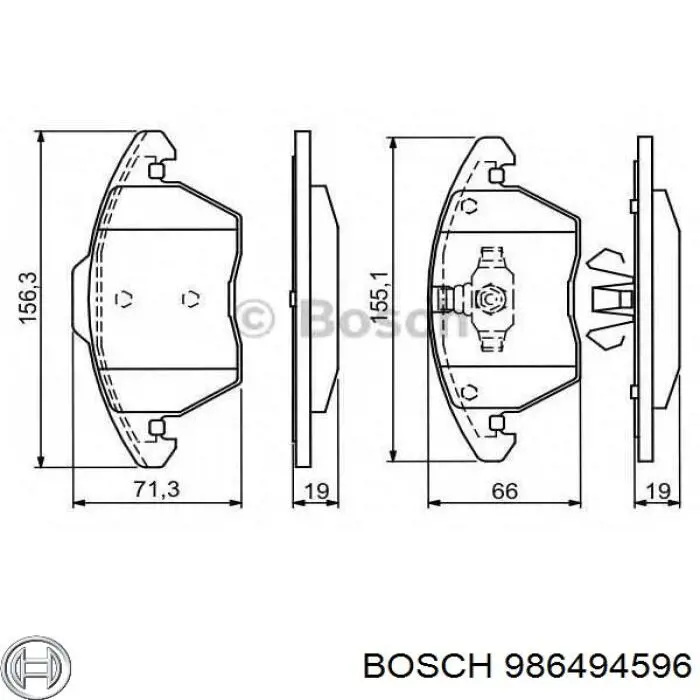 Okładziny (klocki) do hamulców tarczowych tylne Bosch 986494596 cena, od 22,17 USD