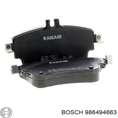 Klocki hamulcowe przednie tarczowe 986494663 Bosch