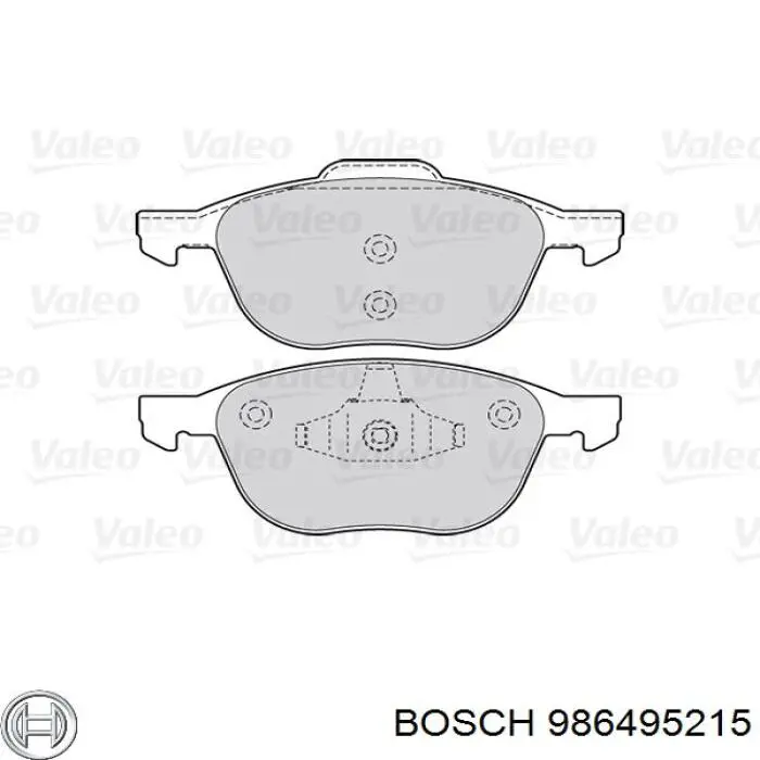 986495215 Bosch klocki hamulcowe przednie tarczowe