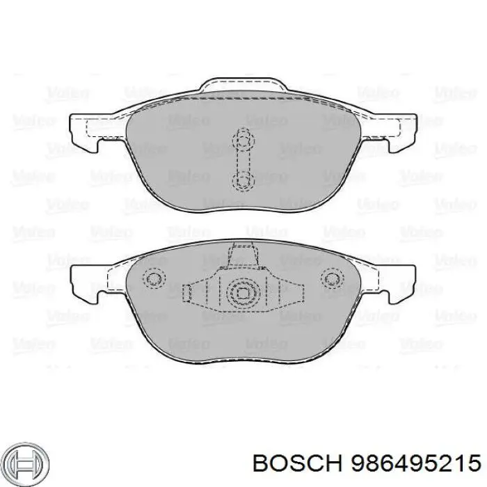 Klocki hamulcowe przednie tarczowe 986495215 Bosch
