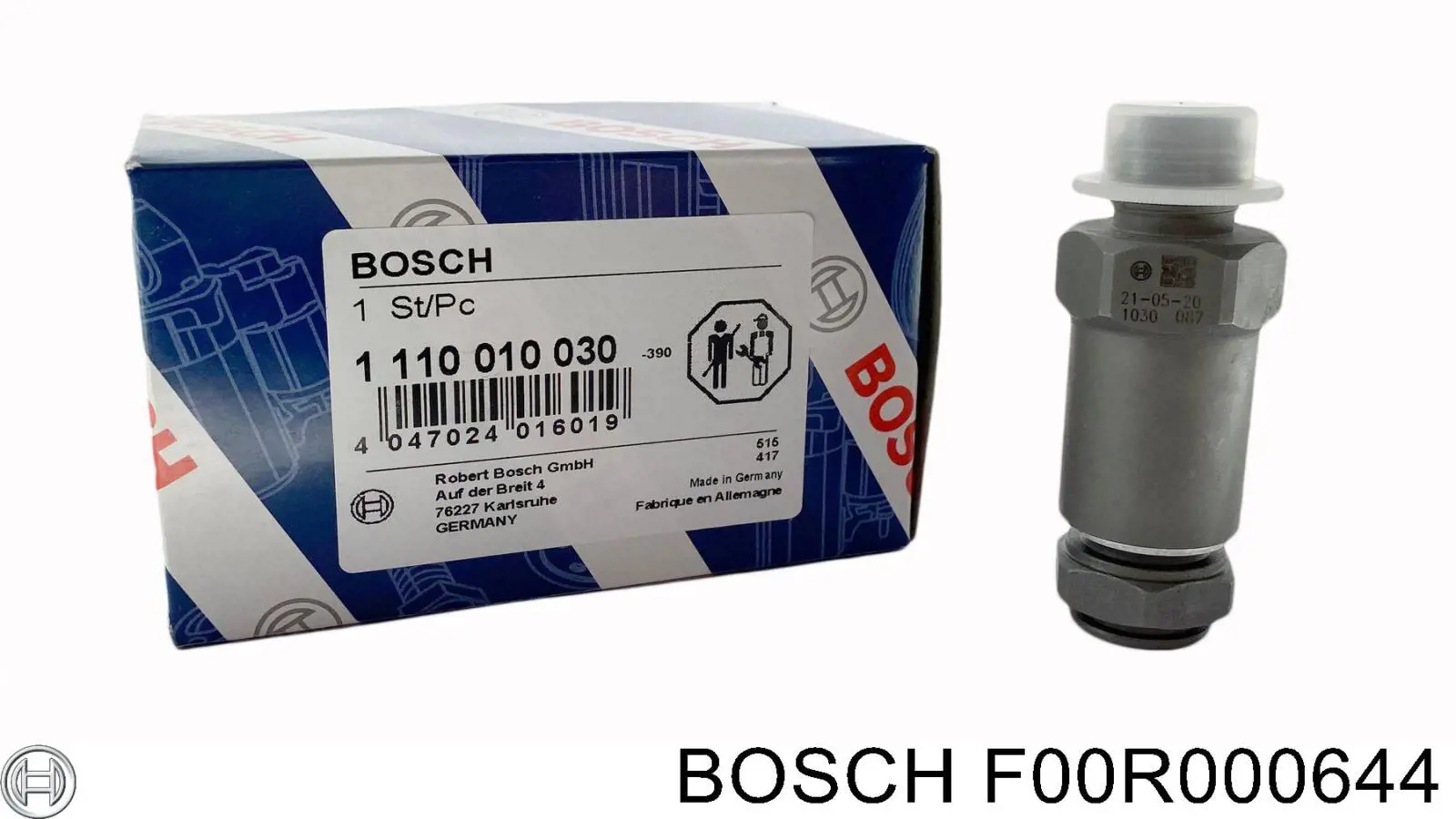 Zawór regulacji ciśnienia (zawór redukcyjny pompy wtryskowej) System Common-Rail Bosch F00R000644