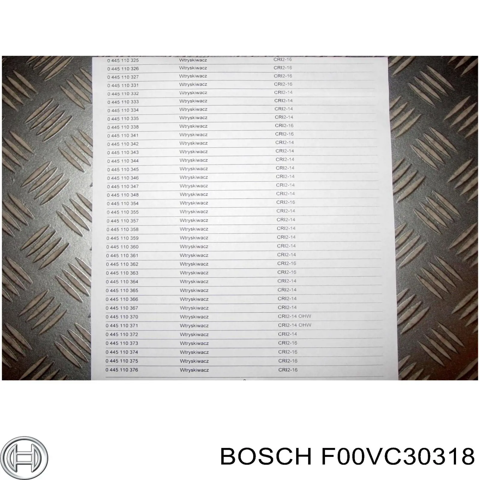 F00VC30318 Bosch Zestaw naprawczy wtryskiwacza