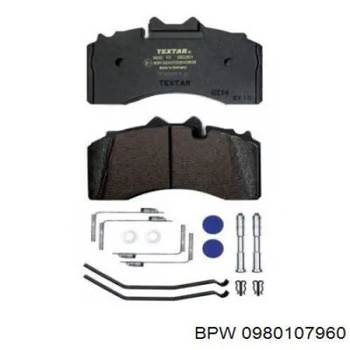 Okładziny (klocki) do hamulców tarczowych tylne BPW 0980107960 cena, od 148,42 USD