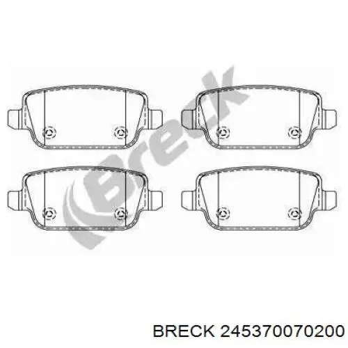 24537 00 702 00 Breck okładziny (klocki do hamulców tarczowych tylne)