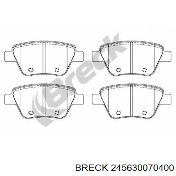 24563 00 704 00 Breck okładziny (klocki do hamulców tarczowych tylne)