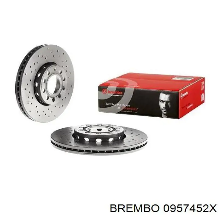 Tarcza hamulcowa przednia Brembo 0957452X cena, od 86,57 USD