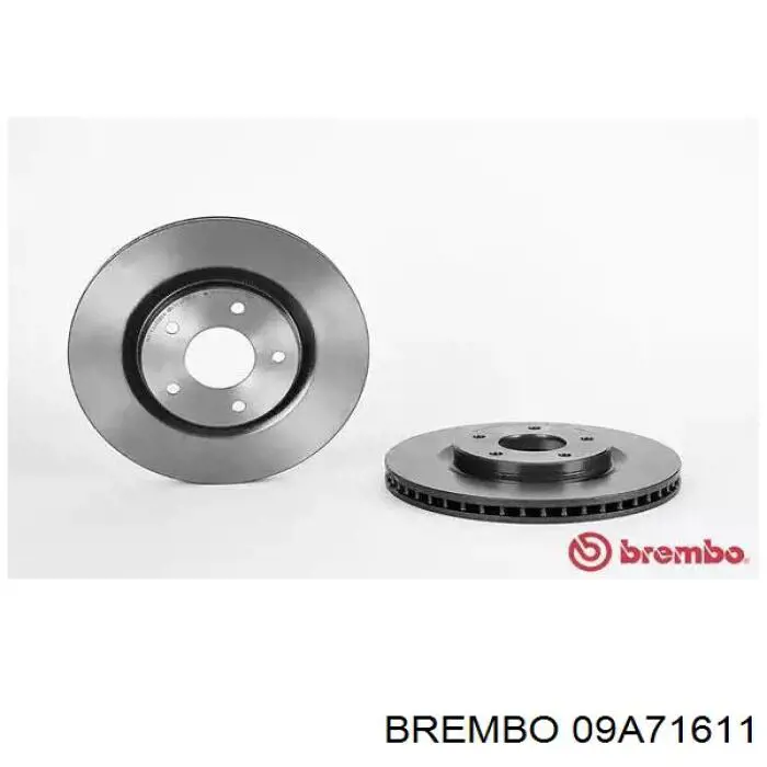 Tarcza hamulcowa przednia Brembo 09A71611 cena, od 51,76 USD