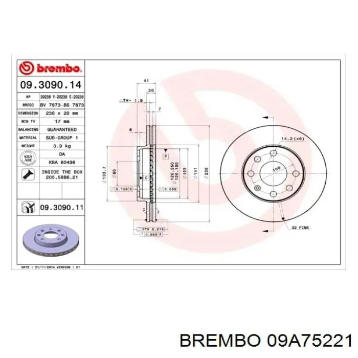 Tarcza hamulcowa przednia Renault (RVI) 402060019R cena, od 118,87 USD