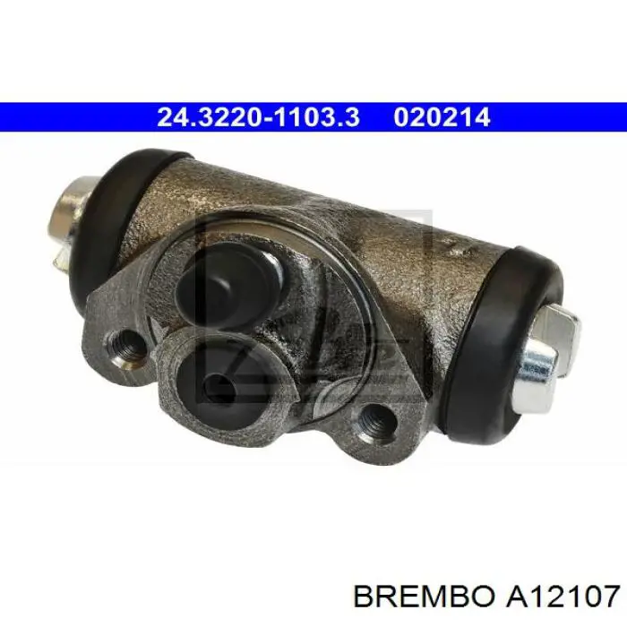 Do koszyka A12107 Brembo Cylinder hamulcowy roboczy tylny