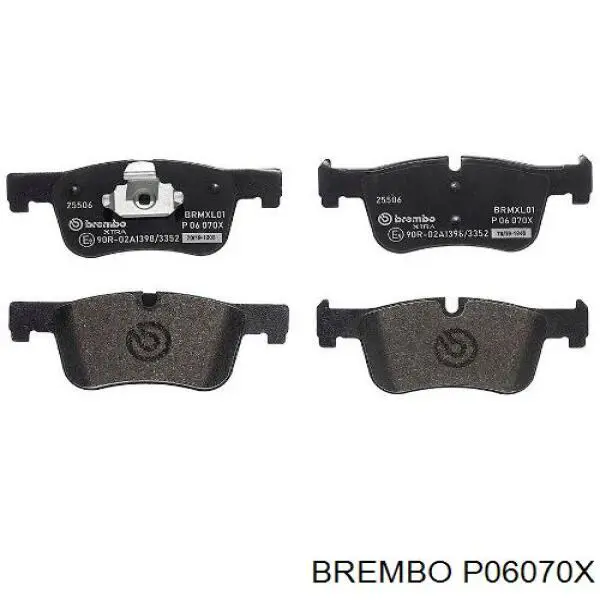 Klocki hamulcowe przednie tarczowe Brembo P06070X cena, od 32,39 USD