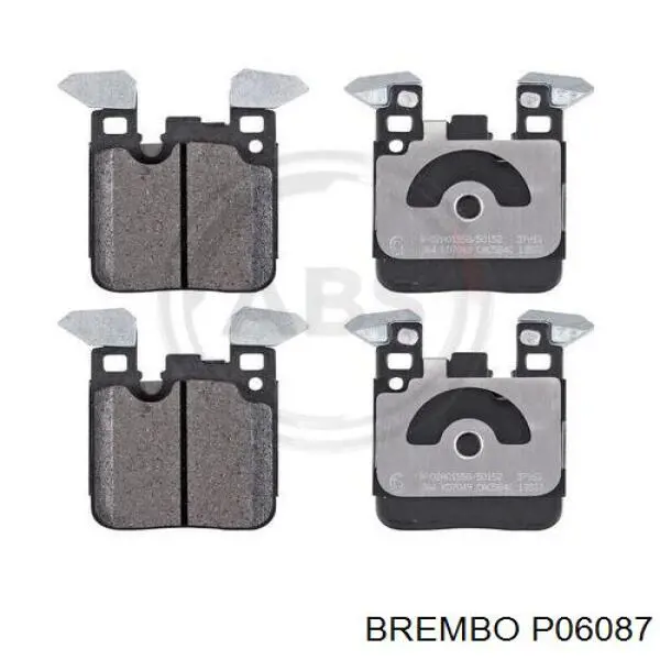 Okładziny (klocki) do hamulców tarczowych tylne Brembo P06087 cena, od 41,04 USD