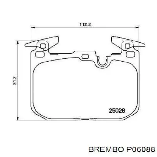 P06088 Brembo klocki hamulcowe przednie tarczowe