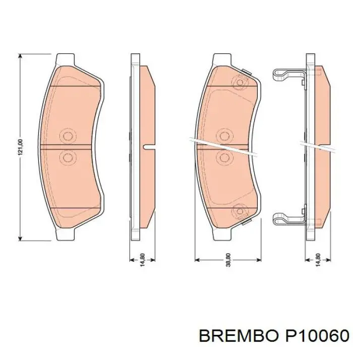 Okładziny (klocki) do hamulców tarczowych tylne Brembo P10060 cena, od 25,04 USD