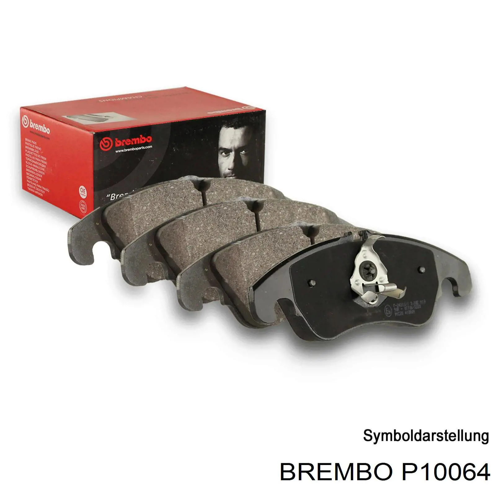 P 10 064 Brembo klocki hamulcowe przednie tarczowe