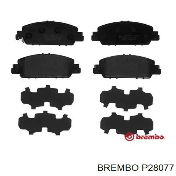 Klocki hamulcowe przednie tarczowe Brembo P28077 cena, od 37,52 USD