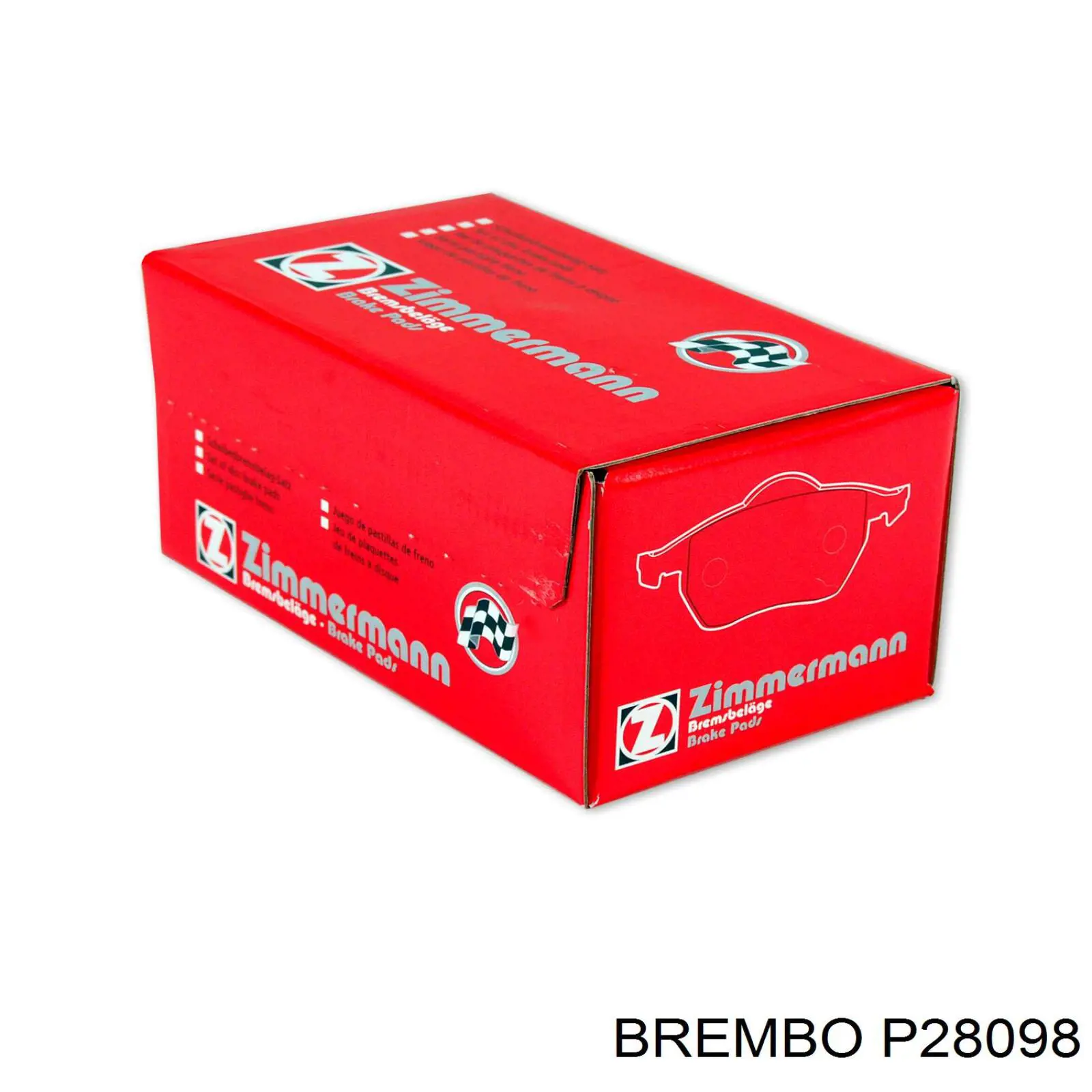 P28098 Brembo klocki hamulcowe przednie tarczowe