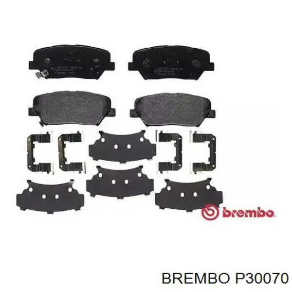 Klocki hamulcowe przednie tarczowe Brembo P30070 cena, od 44,54 USD