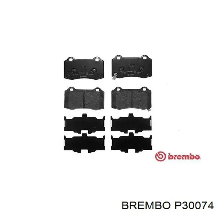 Okładziny (klocki) do hamulców tarczowych tylne Brembo P30074 cena, od 33,56 USD
